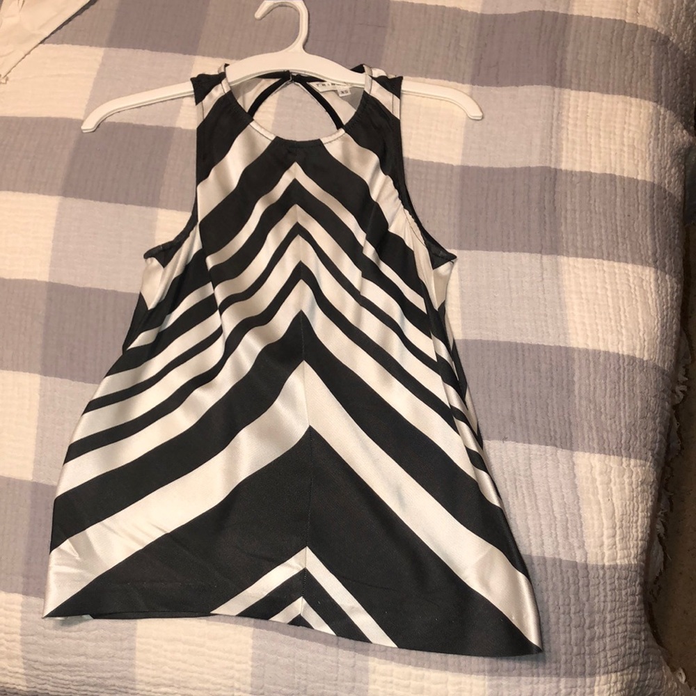 Trina Turk Grey/White Top